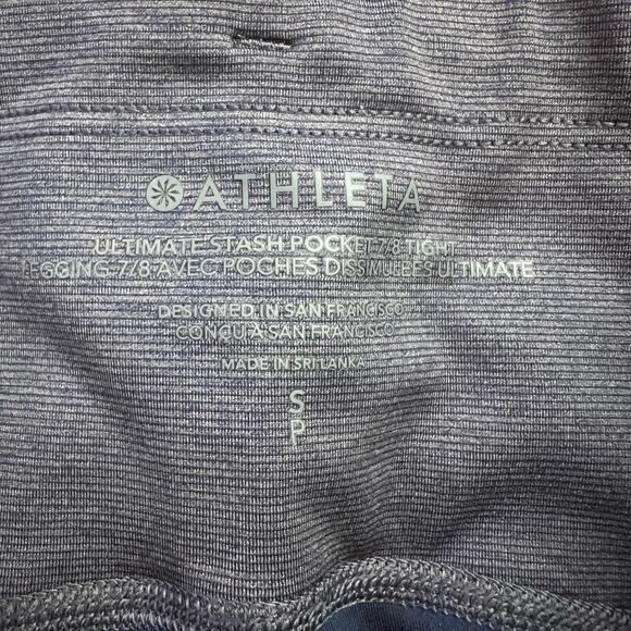 Athleta Leggins Womens Small Ultimate Stash Pocket 7/8 Tight Blue Purple - Picture 4 of 10